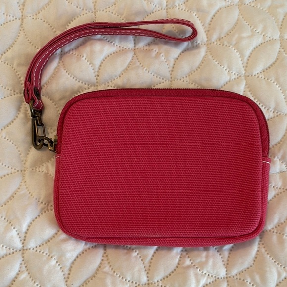 L.L. Bean Pink Wristlet Key & Card Holder - Picture 2 of 7